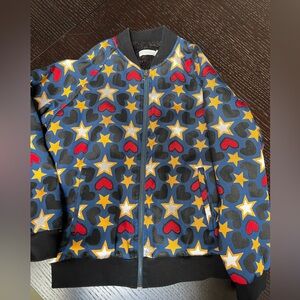Stella McCartney kids faux shearling lined bomber jacket. Size 14